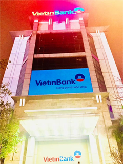 Lắp đặt biển quảng cáo tại Vietin Bank