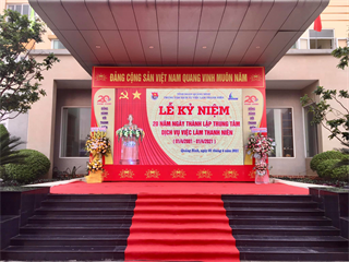 Lễ Kỷ Niệm 20 năm thành lập Trung tâm dịch vụ việc làm thanh niên Quảng Bình. 